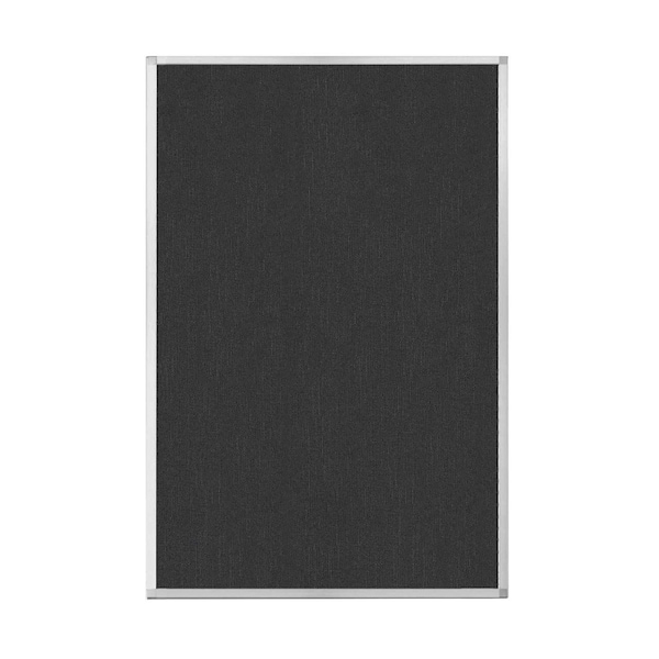 Hush Panel Configurable Cubicle Partition 6' x 4' Black Fabric